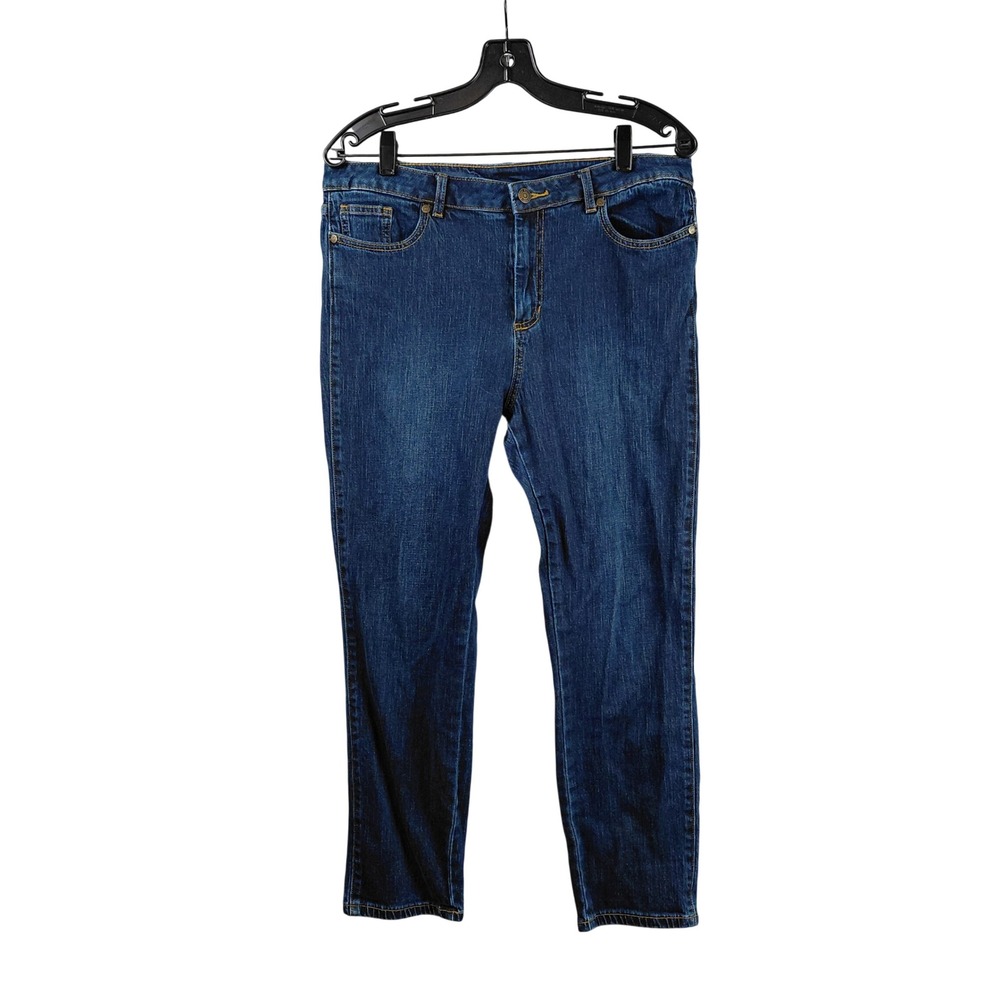 Brooks Brothers‎ Women's Blue Wash Denim Jeans Size 12 Straight Leg Classic